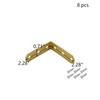 Wealrit 8 pcs Gold L Shape Brackets,Right Angle Corner Brace