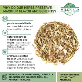 100 Bags Dried Lemongrass Tea Lemon Grass Leaf Herbal Tea (Cymbopogon) - 100 Count 1.5g Tea Bags Lemongrass Chai Herb Tea Limoncillo (Hierba Limon)