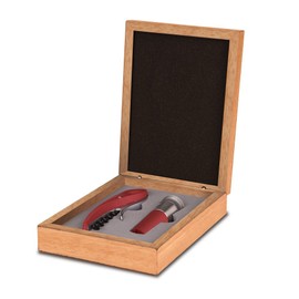 Final Touch Boxed Corkscrew/Pump Set, Red (WO33)