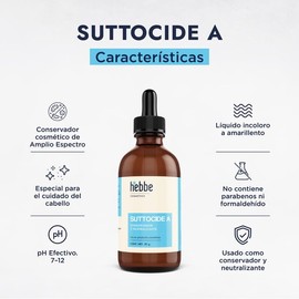 Hebbe - Suttocide A Conservador de Amplio Espectro para Cosméticos, 50 g