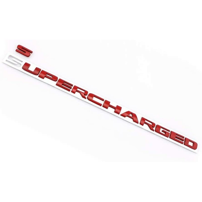 2X Supercharged Letter Emblem Metal Badges Nameplate Logo (Red)