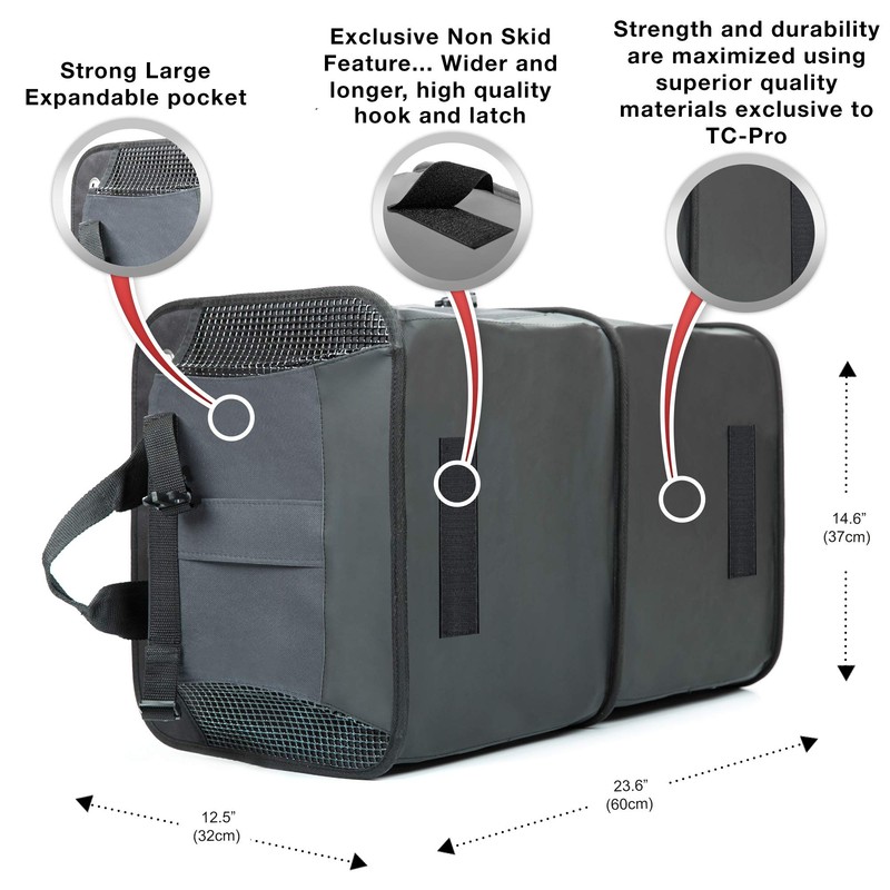 TRUNKCRATEPRO car organizer and storage - Premium Multi Compartments Foldable