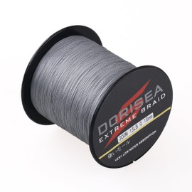 Dorisea Extreme Braid 100% Pe Grey Braided Fishing Line 109Yards-2187Yards 2.7-250kg Test Fishing Wire Fishing String-Abrasion Resistant Incredible Superline
