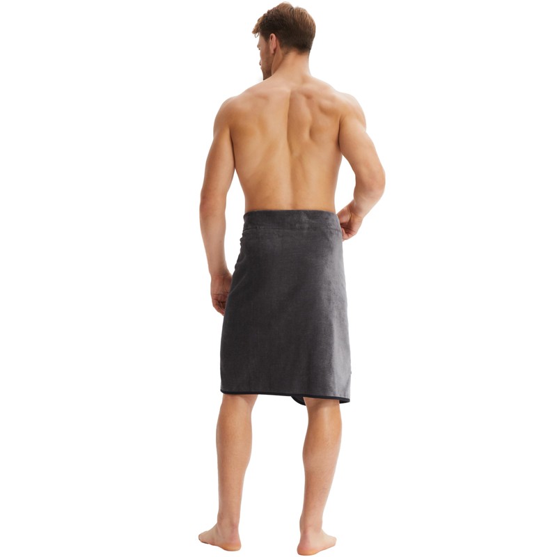Morgenstern Sauna Kilt Men's Velcro Fastening 100% Cotton Terry Cloth,