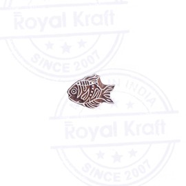 Designer Fish Aquatic Motif Wood Block Print Stamp