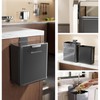 Stainless Steel Kitchen Hanging Trash Can with Lid and Inner
