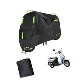 Motorcycle Cover, Compatible with Honda Today, Purple External Line Cut, Windproof, Waterproof, Dustproof, Snowproof, Durable, Anti-Theft, Motorcycle Cover, All Season, Universal, Storage Bag Included