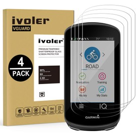ivoler 4 Stücke Schutzfolie für Garmin Edge 1030/1030 Plus / 1040/1040 Solar, Schutzglas Folie Displayschutzfolie Hartglas Gehärtetem Glas Displayschutz