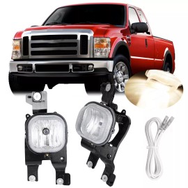 Unbranded Pair For 08-10 Ford F250-F550 Super Duty Clear Lens LED Projector Fog Light US
