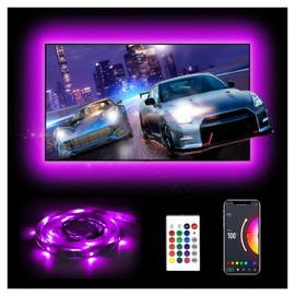 DAYBETTER Luces LED para TV de 60 pulgadas, retroiluminación LED de TV, tira de luces LED para TV de 50 a 60 pulgadas, WiFi Smart TV luces LED cambian con TV, funciona con Alexa y Google Assistant, decoración de sala de juegos, iluminación ambiental
