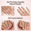 Misssix XBASICTIPS Uñas francesas a presión, 150 piezas cortas y