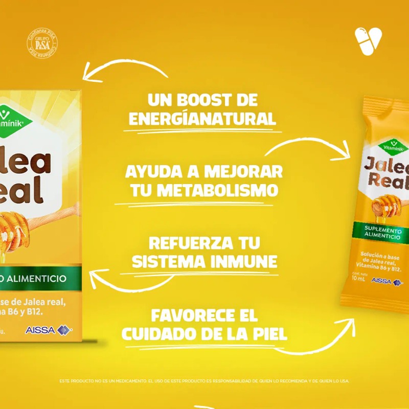 Jalea Real Vitamínik 10 Sobres De 10 Ml Vitaminas B6