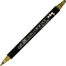 Kuretake Waterborne Pen, ZIG, Clean Color Dot, Metallic, 6 Colors, TC-8100/6V