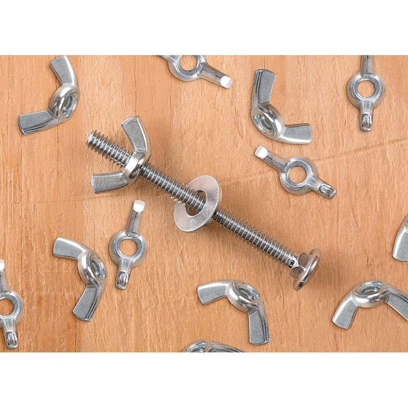 M8 Wing Nuts (Pack of 25) Zinc Plated for Screws