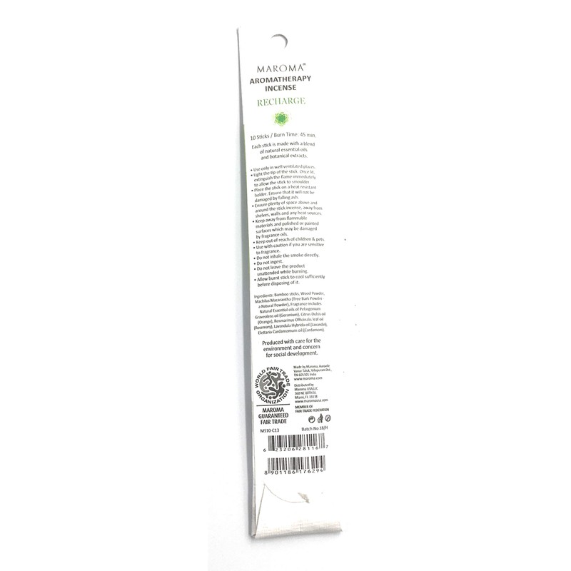 Maroma Recharge Incense, 1 Ea