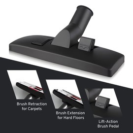 32mm Brush Head Replacement for Henry Hoover Attachments | 270mm Extended Neck Floor Brush Dual Pedal Compatible | High-Performance Vaccuming and Easy Handling on All Floors