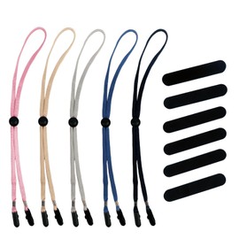 Pack of 5 Adjustable Hat Band Clips with 6 Pieces Hat Size Reducer, Anti-Lost Hat Band for Golfing, Boating, Fishing, Outdoor Hat, multicoloured