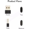 Cerepros 5-Pack USB Type-A Male to USB-C Female Connector Converter