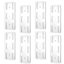 Wanmu Adhesive Punch Free Socket Holder, 8Pcs Adhesive Power Stirp Holder Desktop Socket Fixer Wall Mounted for Kitchen Home Office and Cable Management - Space-Saving and Easy to Install