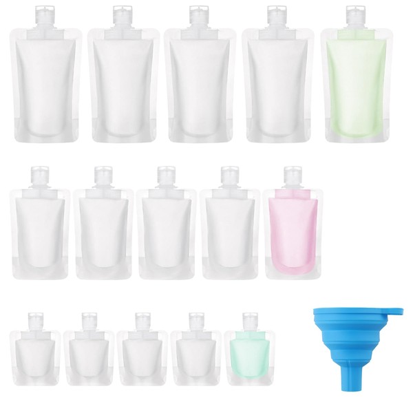 Zosenyer Travel Set Liquids, 15-Piece Travel Bottle Set 30 ml/50