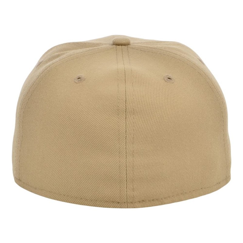 Lids Blank Full Court w/Colored Under Visor Fitted Cap Khaki/Green