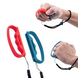 Mcbazel Boxing Grip con correas de mano para NS Switch/Switch OLED Joy-Con Fitness Boxing Juego azul y rojo