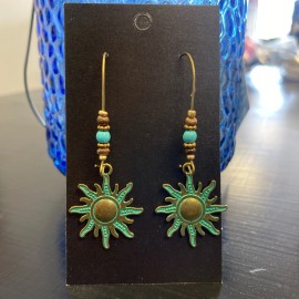 Bohemia Big Ear Hook Drop Earrings for Women Ethnic Geometric Leaf Wing