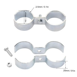 20 Packs 1-1/4 Kennel Clamps, Saddle Clamps, dog kennel clamps, by GENHAKON