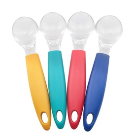 JCBIZ 4PCS Colorful Watermelon Scooper Kitchen Accessories Plastic Ice Cream Scoop Fruit Spoons Melon Baller