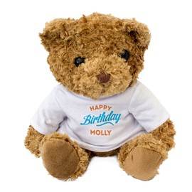 NEW - HAPPY BIRTHDAY MOLLY - Teddy Bear - Cute Soft Cuddly - Adorable Gift Present