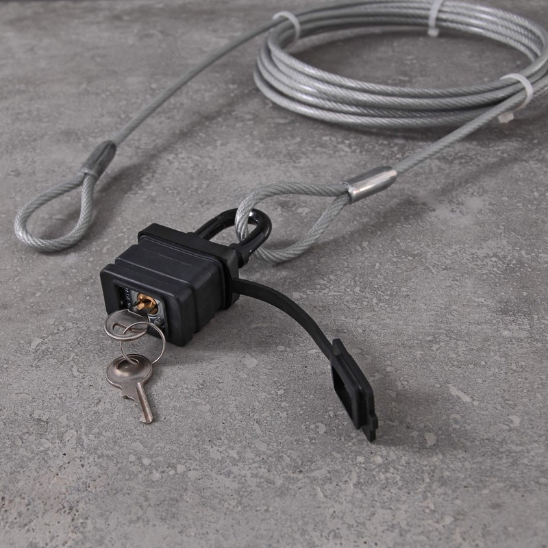 Drahtseile24 Steel Cable Lock, Loop Cable with Lock, Anti-Theft Device