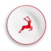 GMUNDNER KERAMIK Soup Plate Diameter 20cm Ruby Red Stag Handmade