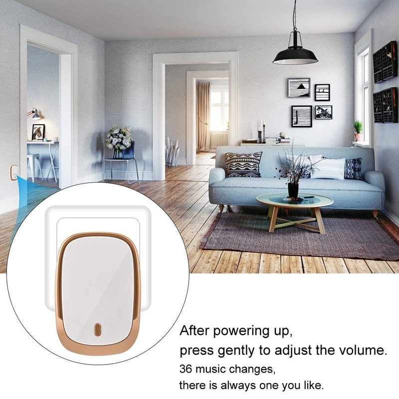 Timbre Inalámbrico, Smart Home Timbre Impermeable con 1 Receptor Y