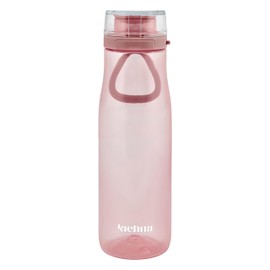 Kichna The Quencher Sports Drinks Water Bottle 700ml | Reusable BPA-free Plastic Water Bottle with Carry Loop & Side Lock | Leak Proof Flip Lid for Gym, Hiking & Yoga | Color Blush Pink