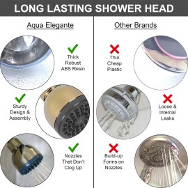 Aqua Elegante Pressure Boosting Shower Head (Aqua Elegante) - Polished Brass - 1.8 GPM