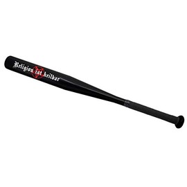 Baseball Bat Black Religion Is Healable Aluminium 65 cm Long Sports Equipment