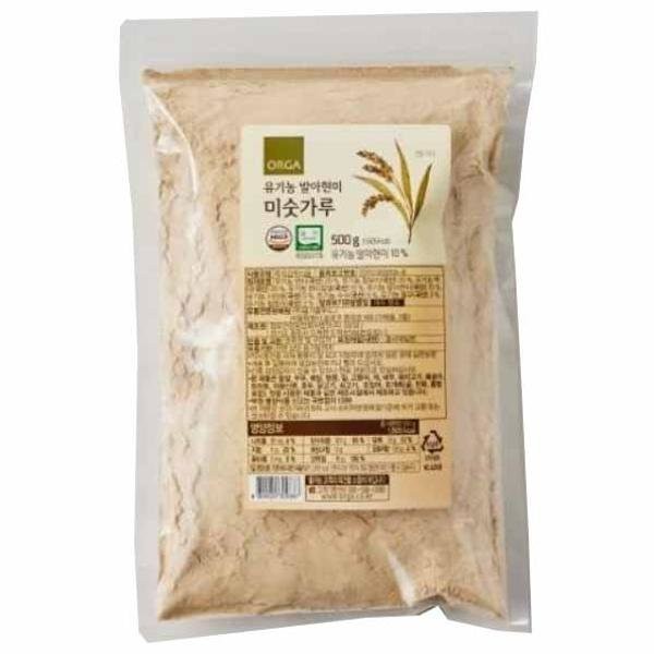 ORGA savory organic sprouted brown rice powder (500g) breakfast meal replacement / ORGA 고소한 유기 발아현미 미숫가루 (500g) 아침식사 식사대용