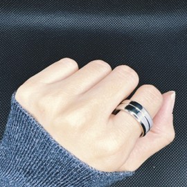 xuanhang 2Pack Set Stainless Steel 5uperNatural Dean’s Ring and Anti-Possession Symbol Ring Set for Men Women,Titanium Steel Dean Winchester Inspired Cosplay Jewelry Protection Band Ring (10)