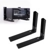 2x Adjustable Microwave Brackets Wall Mount Heavy Duty Shelf Carbon