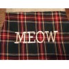 St. Nick's Choice Large 19" Embroidered Plaid & Velvet MEOW