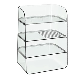 Cosmetic Shelf Light Luxury Multi Layer Makeup Shelf Bathroom Counter Organizer for Bedroom Transparent