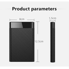 Memoz® Hard Drive Enclosure USB 3.0 to SATA 2.5" External HDD SSD Case Disk Black