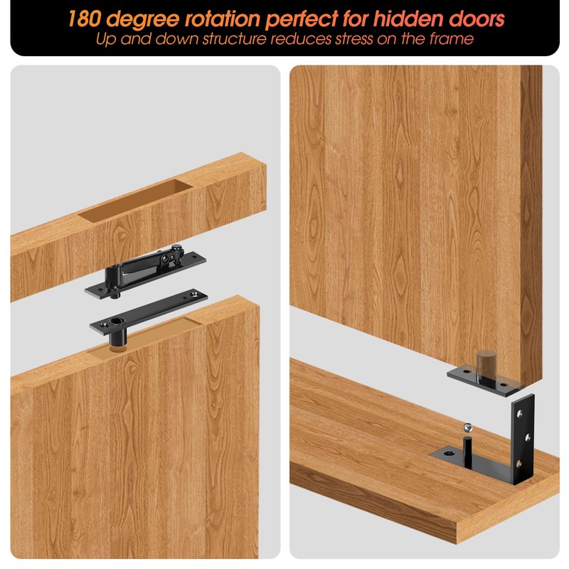 Aglehome Pivot Hinge, Heavy Duty Pivot Door Hardware for Hidden