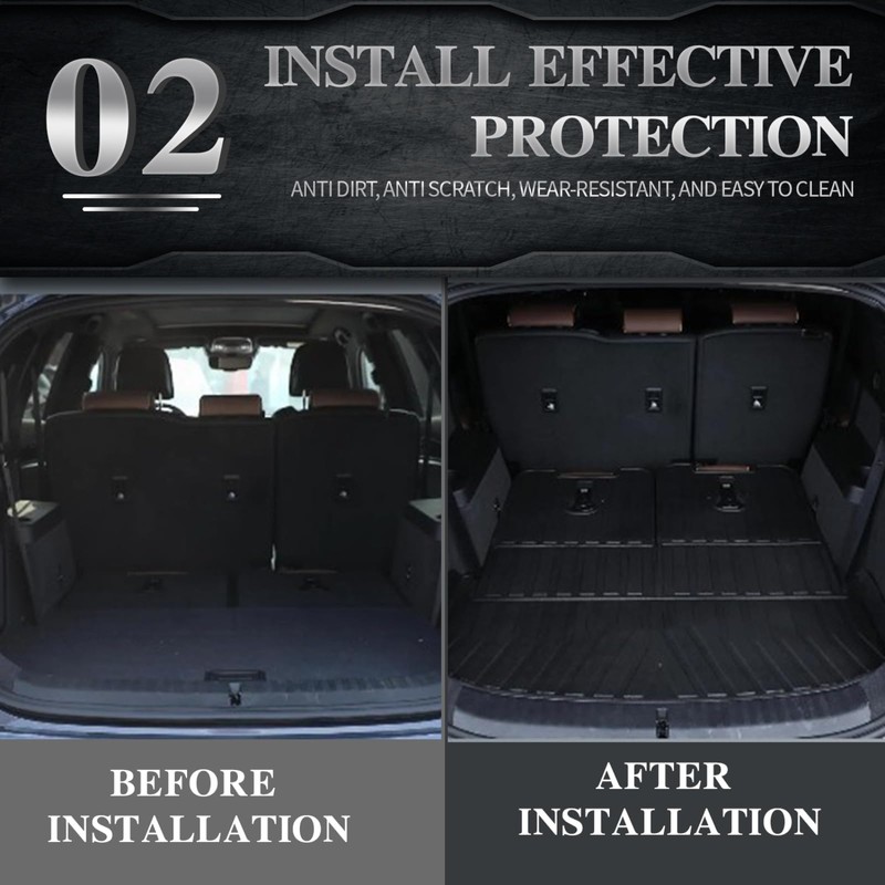 Actkill Cargo Mat & Backrest Mats Compatible with Lincoln Aviator
