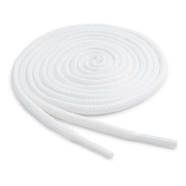 OrthoStep Round Athletic White 45 inch Shoelaces 2 Pair Pack