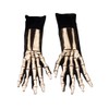 Zagone Skeleton Gloves, White Bones, Black Cotton Gloves