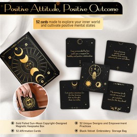 Hihealer Positive Affirmations Cards for Women, 52 Daily Motivational and Inspirational Cards, Mindfulness and Meditation Cards, Self-Care Gifts for New Moms and Women