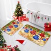 ArtSocket Merry Christmas Bathroom Set with Shower Curtain and Rugs