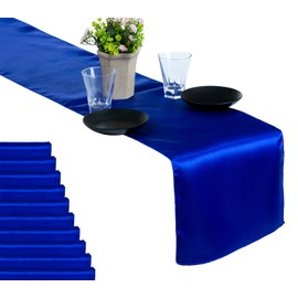 MDS 5 unidades Boda 30,5 x 274,3 cm satén camino de mesa Decoración Boda Banquete más de 30 Color, Azul Royal, 1