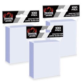 300 Counts Card Sleeves for Trading Cards, Soft Clear Baseball Card Sleeves Plastic Card Protector for MTG, Football Cards, Sports Cards, Game Cards